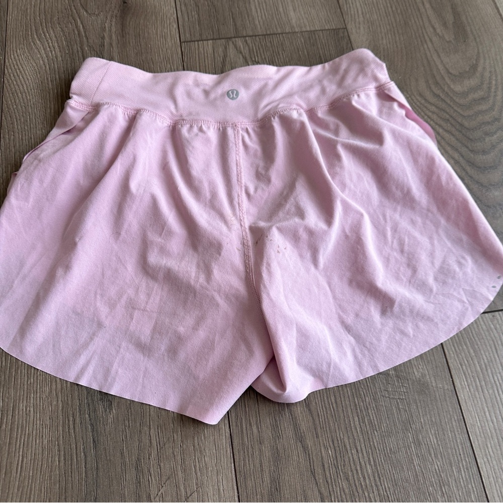 LULULEMON SHORTS Blush Pink Find your Pace 3 Inch - Picture 4 of 11